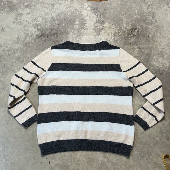 Iris Singer Sweater‎ Womens Large Striped Multicolor Angora Wool Blend - Picture 5 of 9